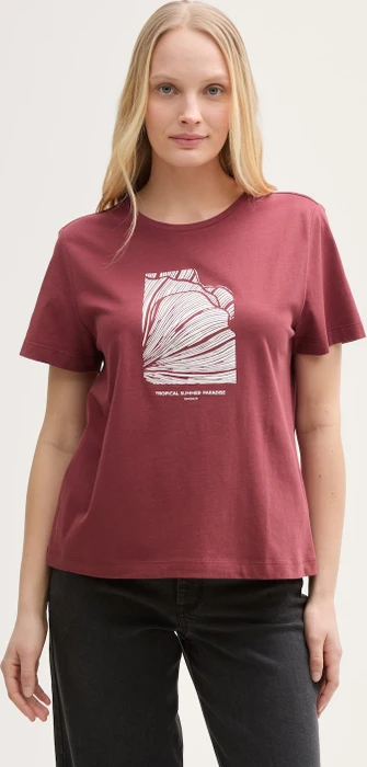 Tom Tailor Print T-Shirt kurzarm burnt russet (Damen)