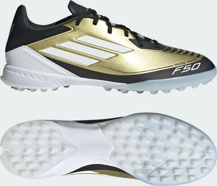 adidas F50 League Messi TF gold metallic/cloud white/core black