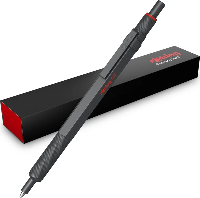 rOtring 600 Kugelschreiber steingrau, Etui