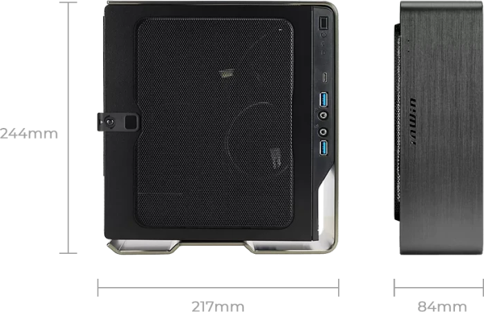 In Win Chopin Max Titanium Grey, Mini-ITX, 200W