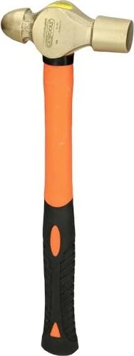 KS Tools BRONZEplus Schlosserhammer Fiberglasstiel, 200g englische Form