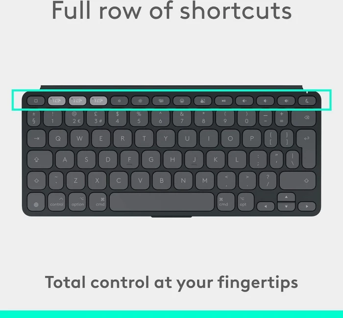 Logitech Keys-To-Go 2 für iPad, Grafit, Bluetooth, DE