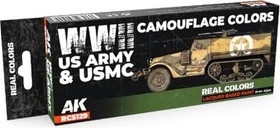 AK-Interactive 2nd Gen Real Colors WWII US Army & USMC Camouflage Colors Farbset, 8-tlg.