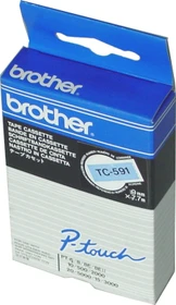 Brother TC-501 Beschriftungsband, 12mm, schwarz/blau