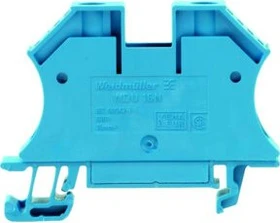 Weidmüller WDU 16N BL Durchgangs-Reihenklemme, Schraubanschluss, blau, 16 mm², 76 A, 690 V, Anzahl Anschlüsse: 2