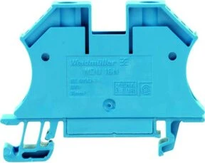 Weidmüller WDU 16N BL Durchgangs-Reihenklemme, Schraubanschluss, blau, 16 mm², 76 A, 690 V, Anzahl Anschlüsse: 2