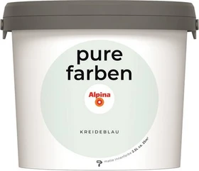 Alpina Farben Pure Farben Wandfarbe kreideblau innen blau, 2.5l
