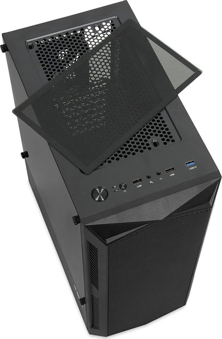 iBox Lupus 27, schwarz, Glasfenster