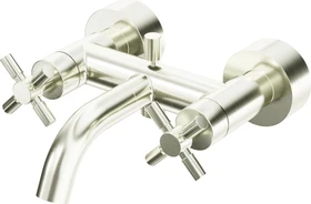 Steinberg Serie 250 Wanne/Brause-Zweigriffarmatur 1/2 brushed nickel