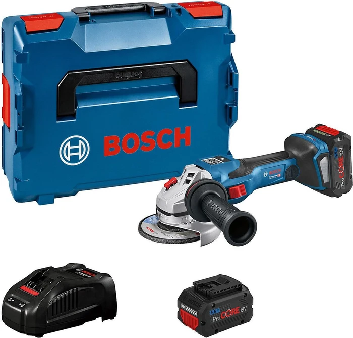 Bosch Professional GWS 18V-15 SC BITURBO Akku-Winkelschleifer inkl. L-Boxx + 2 Akkus 5.5Ah