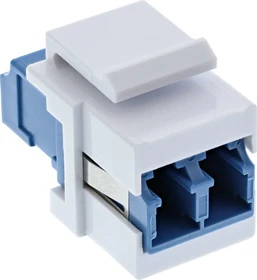 InLine Keystone Modul Fiber LC-Duplex/LC-Duplex Buchse, blau