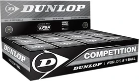 Dunlop Competition Squashbälle langsam, 12 Stück