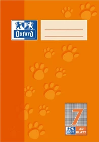 Oxford Schulheft, A5, Lineatur 7, orange, 32 Blatt