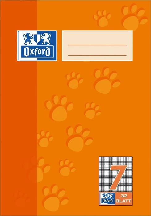 Oxford Schulheft, A5, Lineatur 7, orange, 32 Blatt