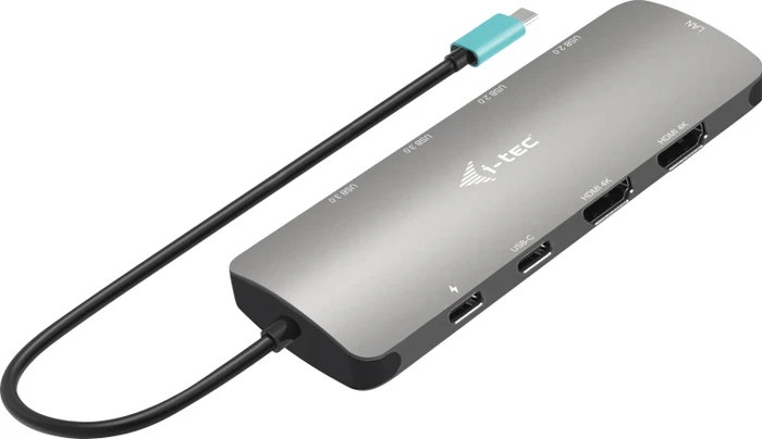 i-tec USB-C Metal Nano 2x Display Docking Station + Power Delivery 100W, USB-C 3.0 [Stecker]
