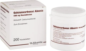 Abanta Calciumcarbonat 500mg Kautabletten, 200 Stück