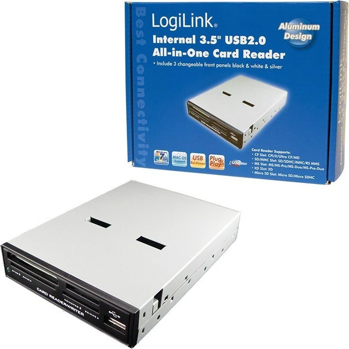LogiLink 54in1 Multi-Slot-Cardreader, USB 2.0 9-Pin Stecksockel [Stecker]