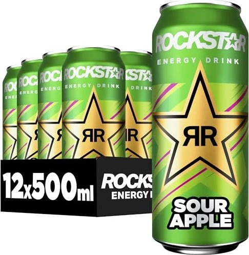 Rockstar Energy Drink Sour Apple 12x 500ml