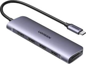 Ugreen Revodok 106 grau, USB-C 3.0 [Stecker] (70410)