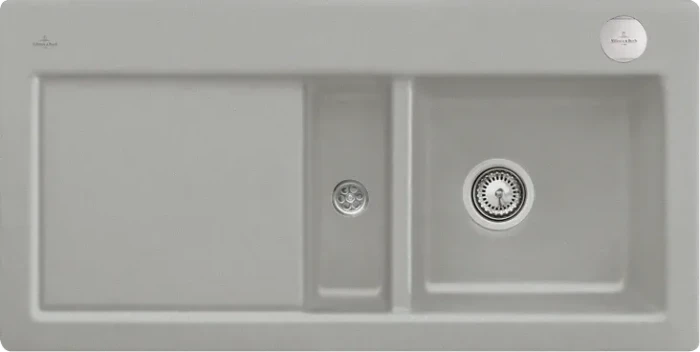 Villeroy & Boch Subway 60 flat flächenbündig Becken rechts mit Ablauffernbedienung fossil