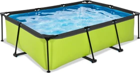 Exit Toys Lime Frame Pool mit Filterpumpe rechteckig 220x150x65cm