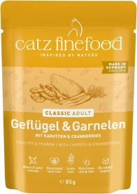 Catz finefood Classic No.17 Geflügel und Garnelen, 85g
