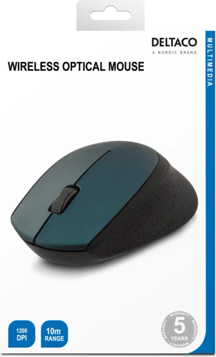 Deltaco Wireless Optical Mouse blau/schwarz, USB
