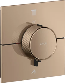 Hansgrohe Axor ShowerSelect ID eckig Thermostat für 2 Verbraucher polished red gold