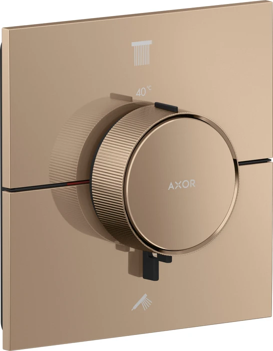 Hansgrohe Axor ShowerSelect ID eckig Thermostat für 2 Verbraucher polished red gold