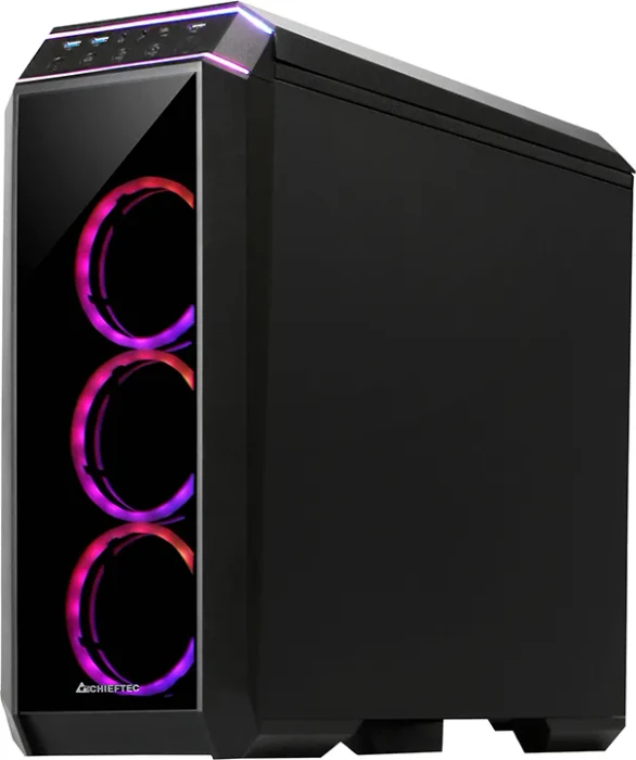 Chieftec Gamer GP-02B Stallion 2, schwarz, USB-C, Glasfenster