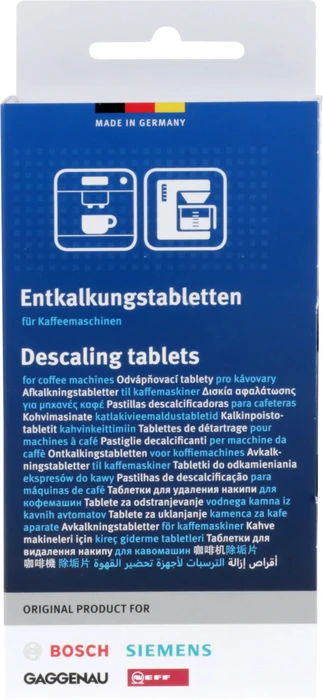 BSH Hausgeräte Entkalkungstabletten für Kaffeemaschinen und Wasserkocher, 3 Stück