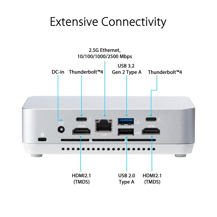 ASUS NUC 14 Pro+ - Revel Canyon - RNUC14RVSU5068A2I, Core Ultra 5 125H, 16GB RAM, 512GB SSD, EU-Netzkabel