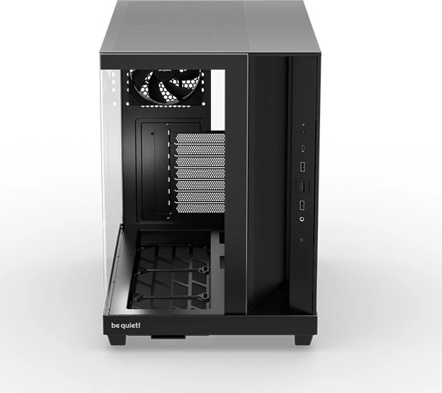be quiet! Light Base 500 Black, schwarz, Glasfenster