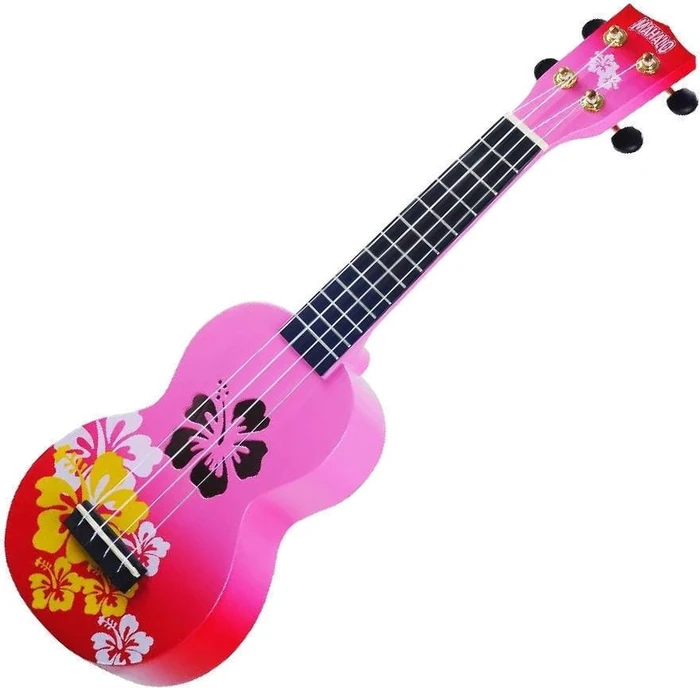 Mahalo Designer Series Soprano Ukulele Hibiscus Red Burst