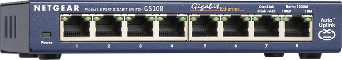 Netgear ProSAFE GS108 Desktop Gigabit Switch, 8x RJ-45