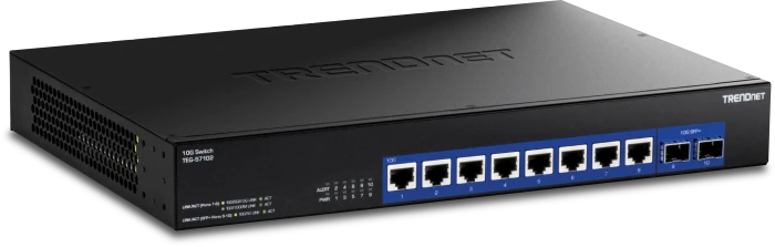 TRENDnet TEG-S Desktop 10G Switch, 8x RJ-45, 2x SFP+