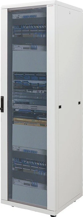 LogiLink Canovate Serverschrank 32HE, Sicherheitsglastür, grau, 600mm tief