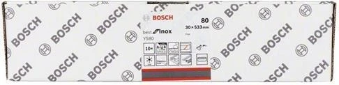 Bosch Professional Y580 Best for Inox Schleifband K80, 30x533mm, 10 Stück