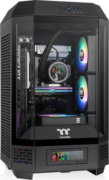 Thermaltake The Tower 250 Black, schwarz, Glasfenster, Mini-ITX