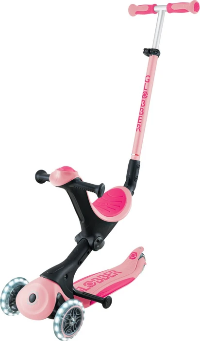 Globber Go Up Deluxe Lights Kickboard pastel pink