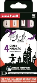 Uni-Ball Chalk PWE-5M Kreidemarker Halloween schwarz/weiß/orange/violett, 4er-Set