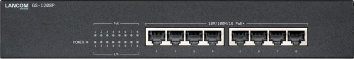 Lancom GS-1200 Rackmount Gigabit Switch, 8x RJ-45, 65W PoE+