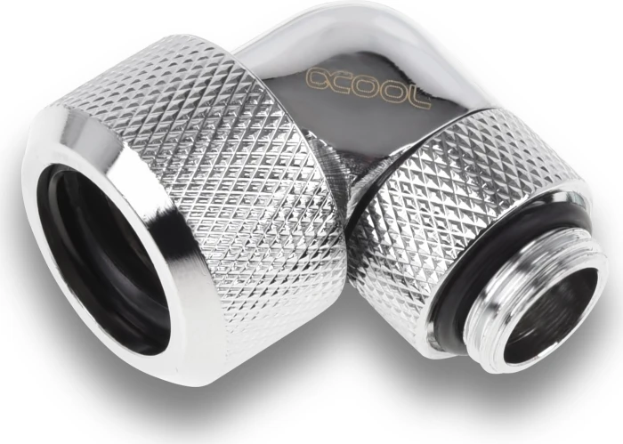 Alphacool Eiszapfen 90° G1/4" auf 16mm HardTube Anschraubtülle, verchromt, 4er-Pack