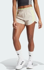 adidas Own The Run 3-Streifen Laufhose kurz wonder beige/pulse lime (Damen)