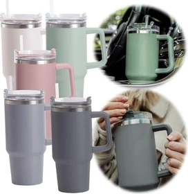 LS-Leben-Stil Thermobecher Isolierbecher 1.2l anthrazit