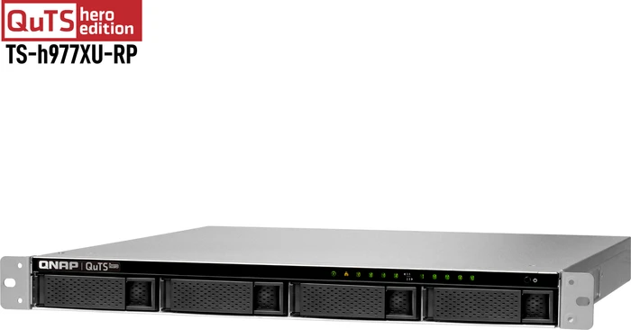 QNAP QuTS hero TS-h977XU-RP-3700X-32G 12TB, 32GB RAM, 2x SFP+ 10Gb/s, 2x RJ-45 1000Base-T, 1HE