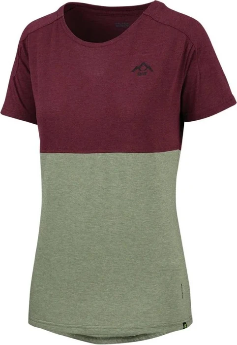 iXS Flow Tech Trikot kurzarm raisin/olive (Junior)