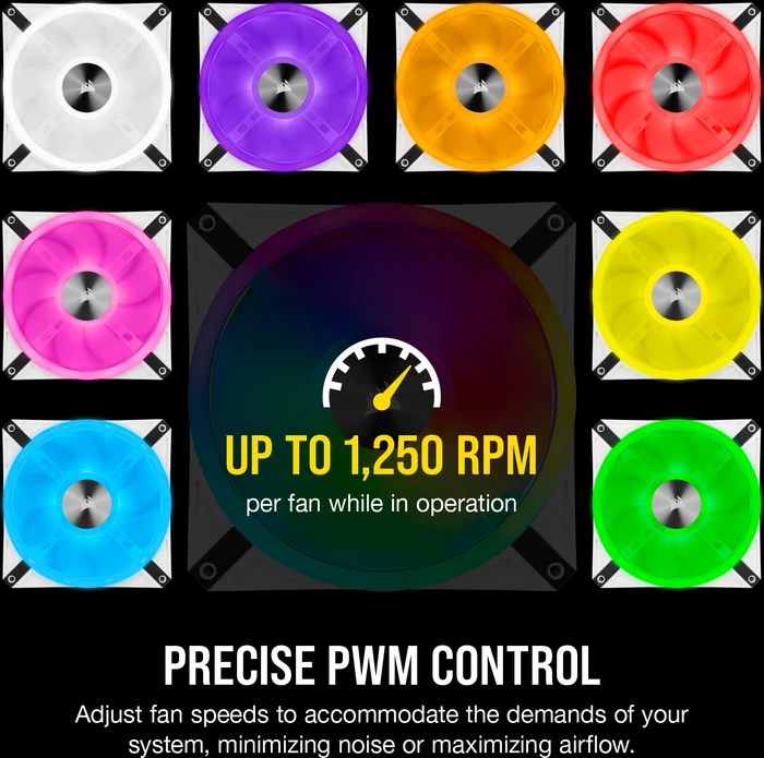 Corsair QL Series iCUE QL140 RGB PWM Dual Fan Kit, weiß, LED-Steuerung, 140mm, 2er-Pack