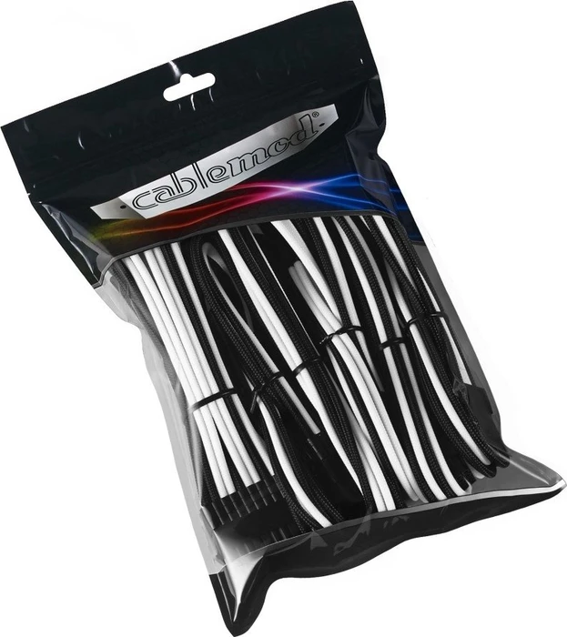 CableMod PRO ModMesh Cable Extension Kit, schwarz/weiß