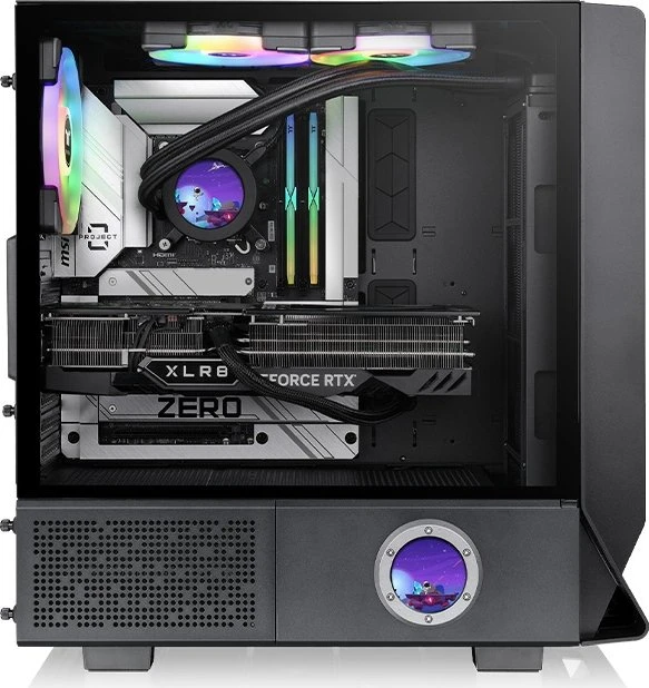 Thermaltake Ceres 350 MX Black, schwarz, Glasfenster